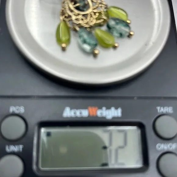 Liz Claiborne Vintage Chandelier Earrings 💚 Elegant Filigree Design - Picture 8 of 8